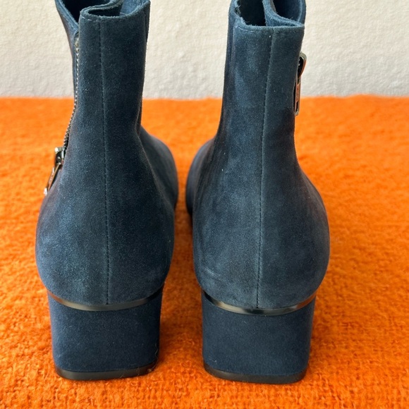 Vaneli Navy Suede Ankle Booties - Picture 3 of 5